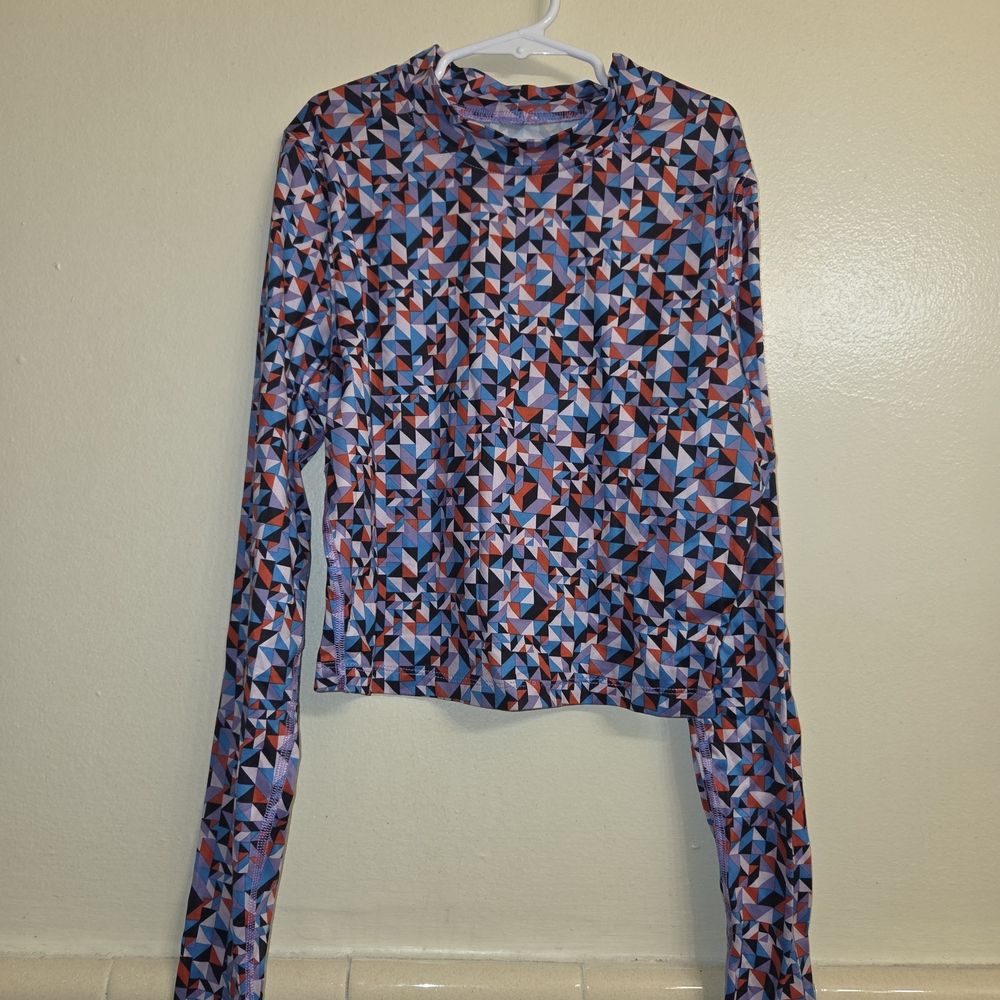Champion Multicolor Geometric Long Sleeve Top